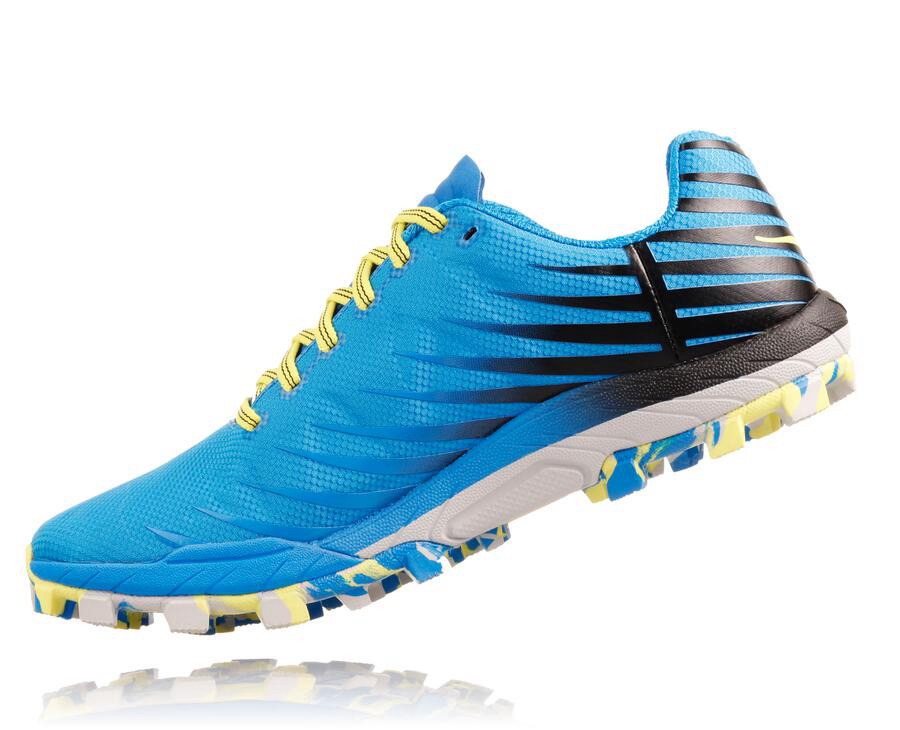 Tenis Hoka One One Trail Hombre Azules - Evo Jawz - DVRU23046